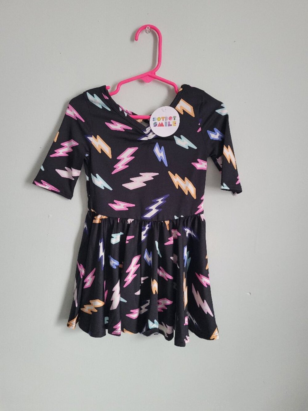 Dot Dot Smile Dress Girl's 2T Toddler Black Lightning Ballerina NWT